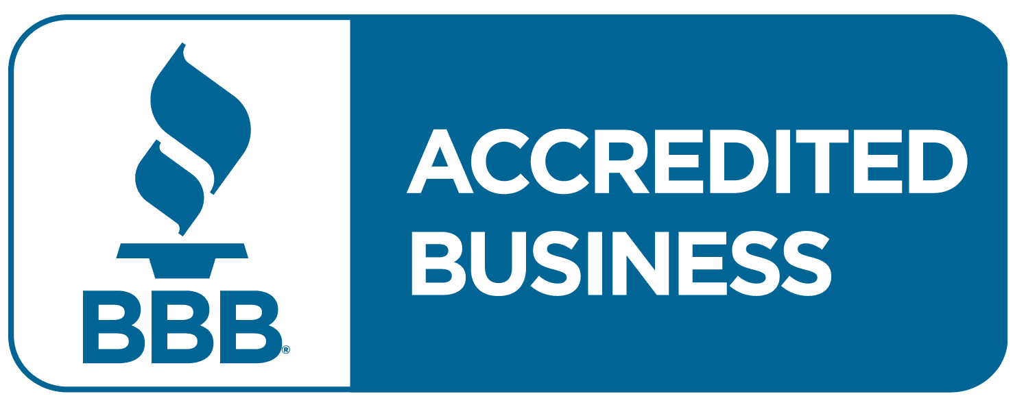 Blue BBB accreditation badge
