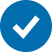 Verified symbol icon in blue